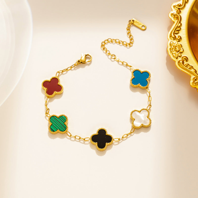 Version Light Luxury Good Luck Double-sided Pork Bracelets