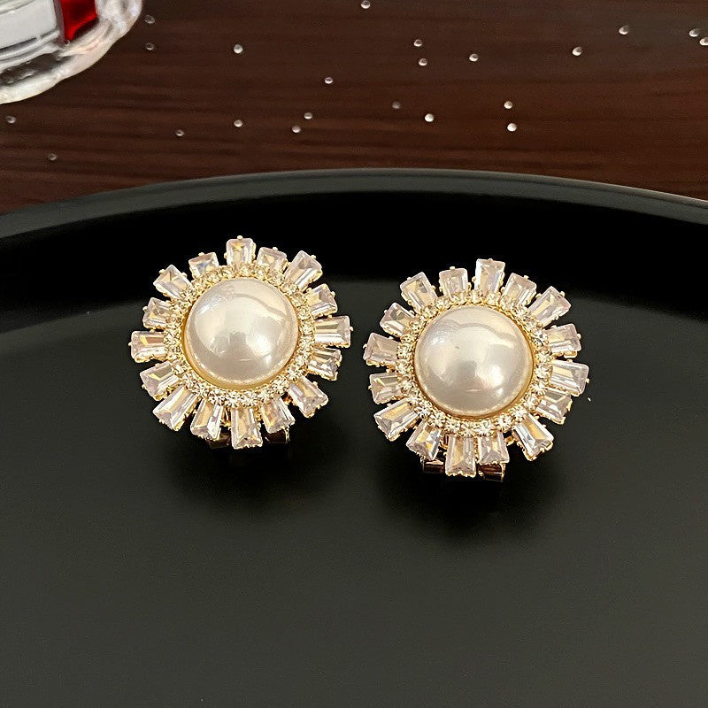 Shining Diamond Irregular Round Female Special Earrings