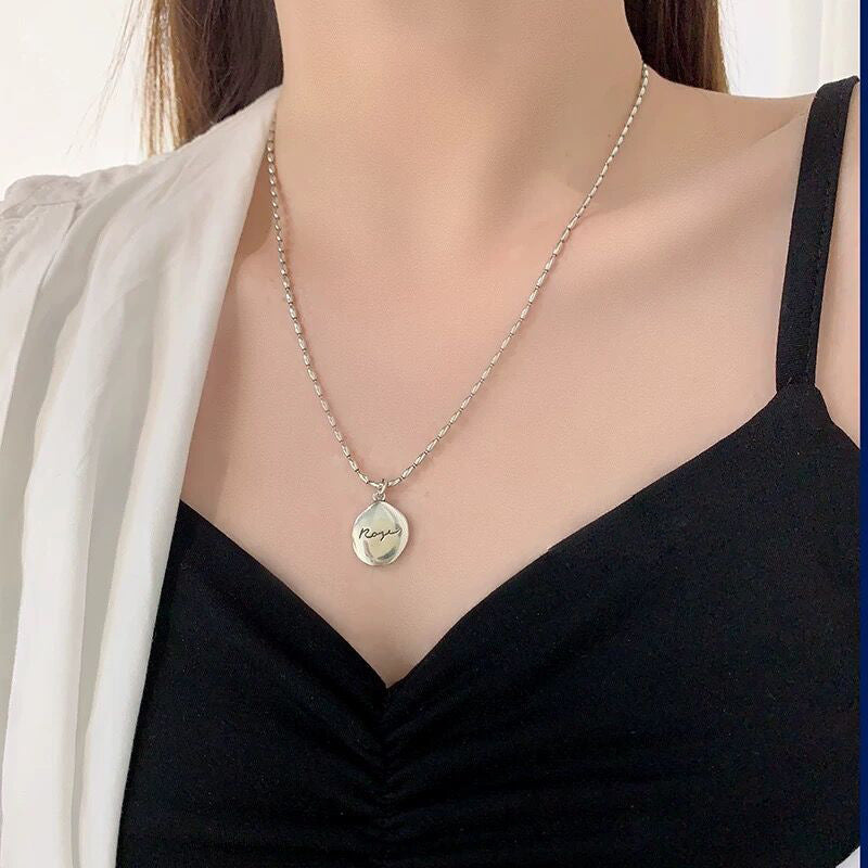 Irregular Letter Clavicle Chain Sterling Sier Design Fashionable Necklaces