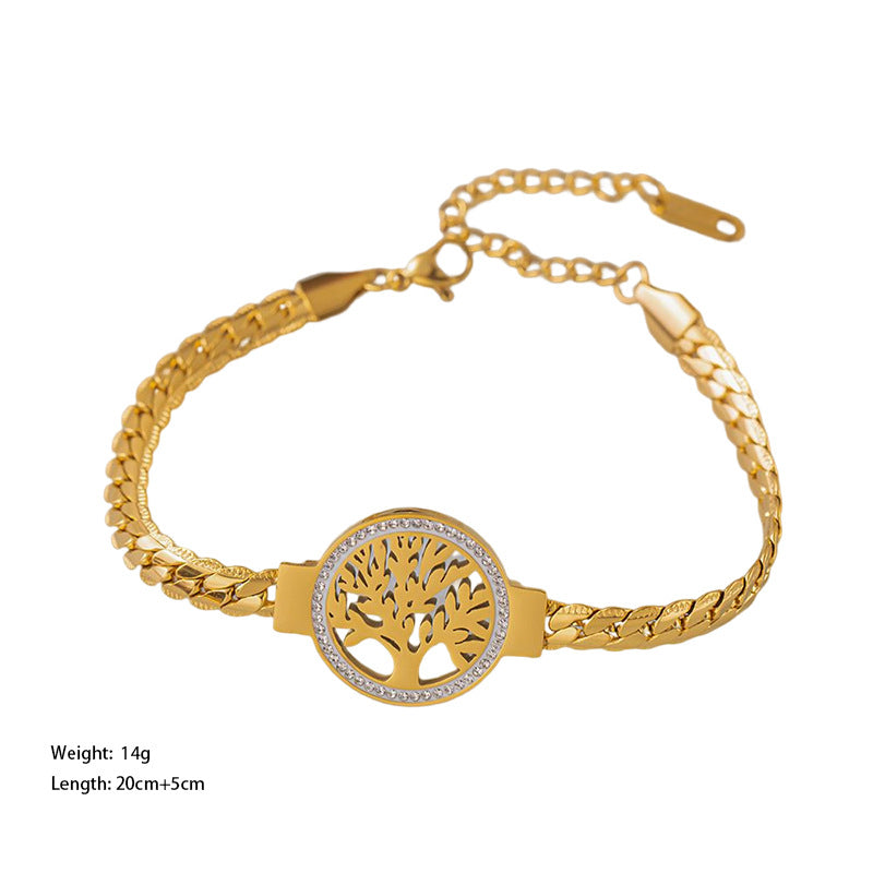 Stainless Steel Scale Female Trend Flower Bracelets