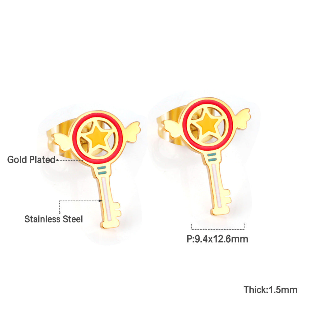Children's Design Female Cute Sweet Cartoon Fruit Earrings