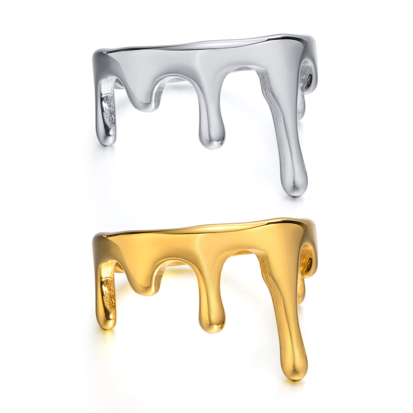 Stainless Steel Fashion Lady Personality Water Drop Rings