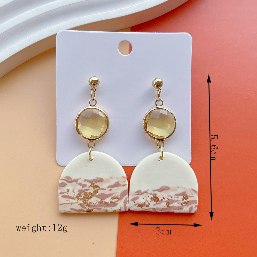 Style Handmade Polymer Clay Female Niche High-grade Earrings