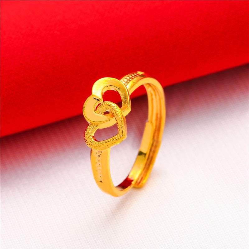Women's Plated Simulation Gold Jewelry Rose Vietnam Rings