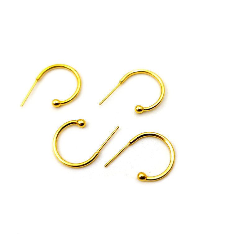 Stainless Steel Shaped Welding Pin Semicircle Fashion Ear Hook