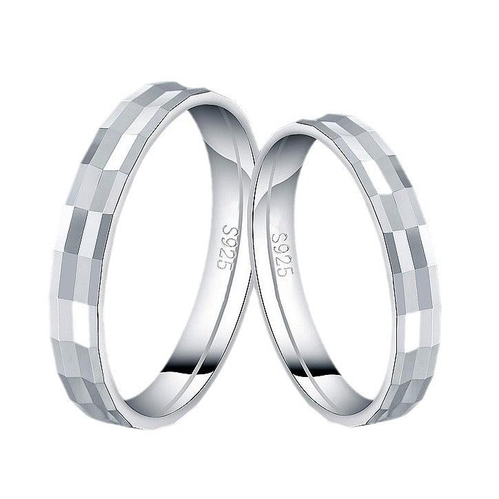 Closed Inner Arc Fashion Female Mesh Mirror Rings