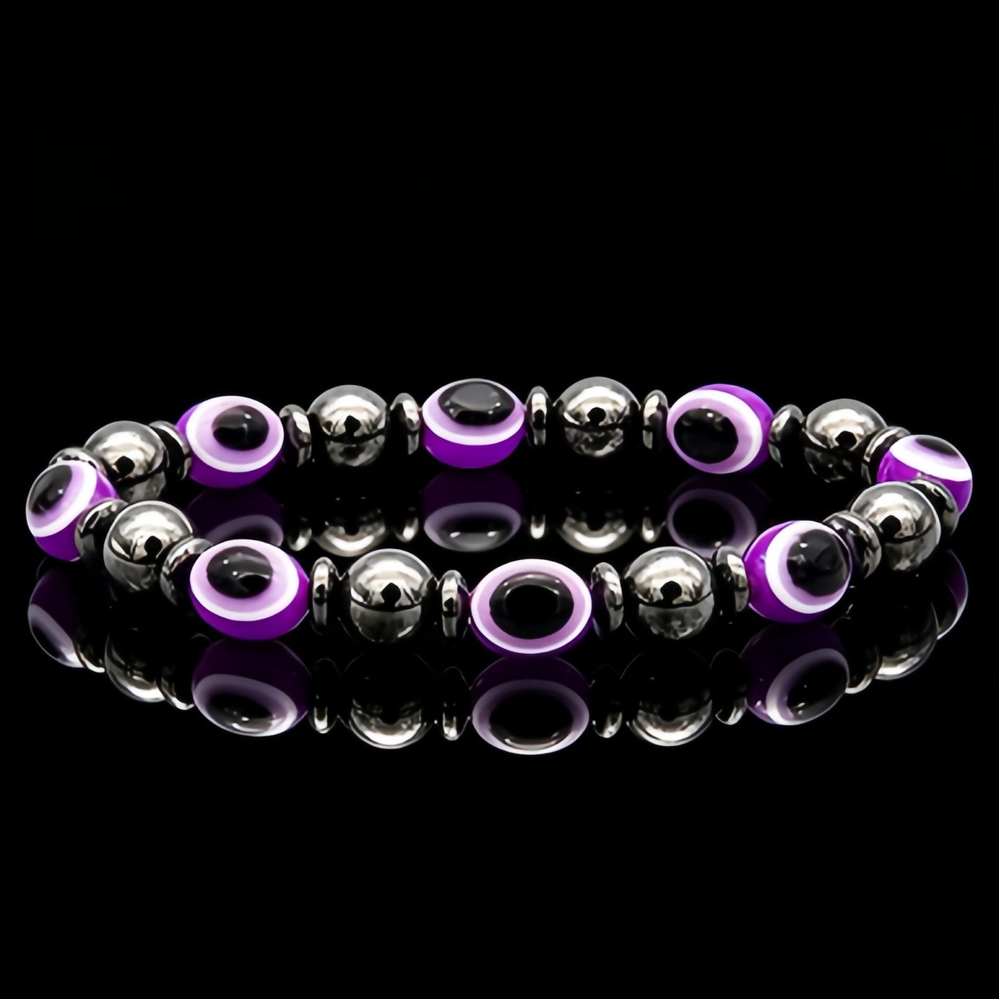 Hematite Haematite Stretch Square Beaded Incentive Gift Piece Energy Bracelet