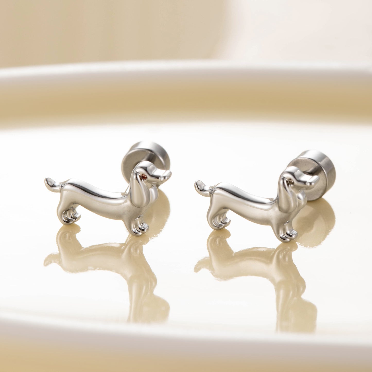 Henson Titanium Steel Ear Bone Cute Earrings