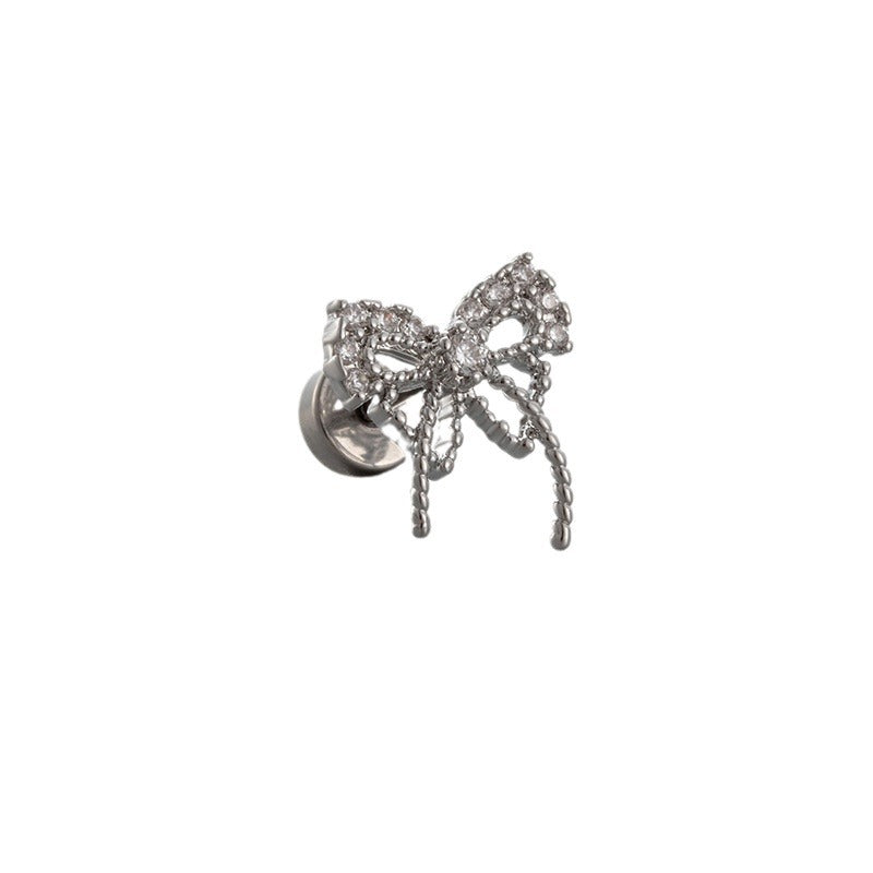 Henson High-grade Titanium Steel Ear Bone Double-headed Screw Rod Earrings