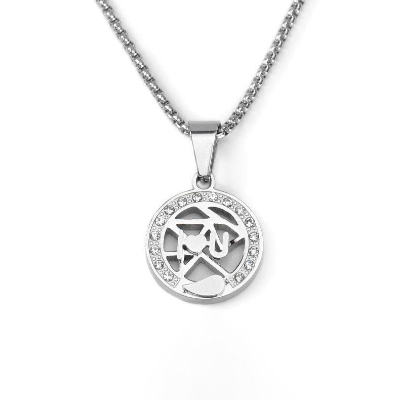 Women's & Men's Moon Hollow Titanium Steel Gifts For Necklaces