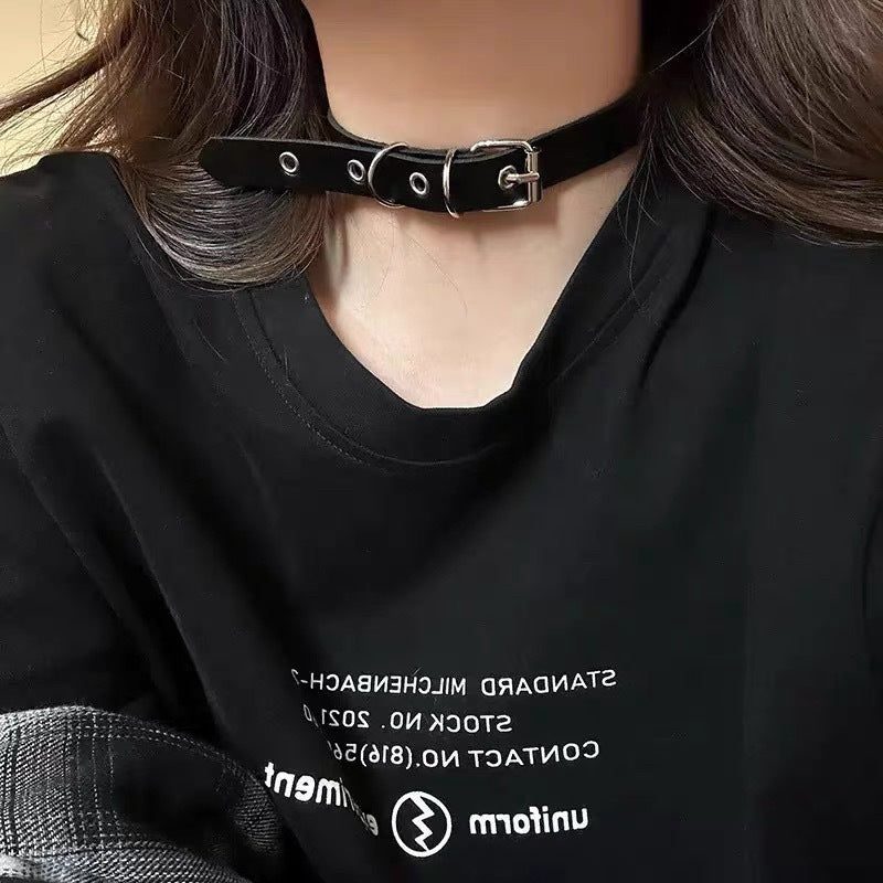 Women's Punk For Necklet Neckband Sweet Cool Black Clavicle Belts