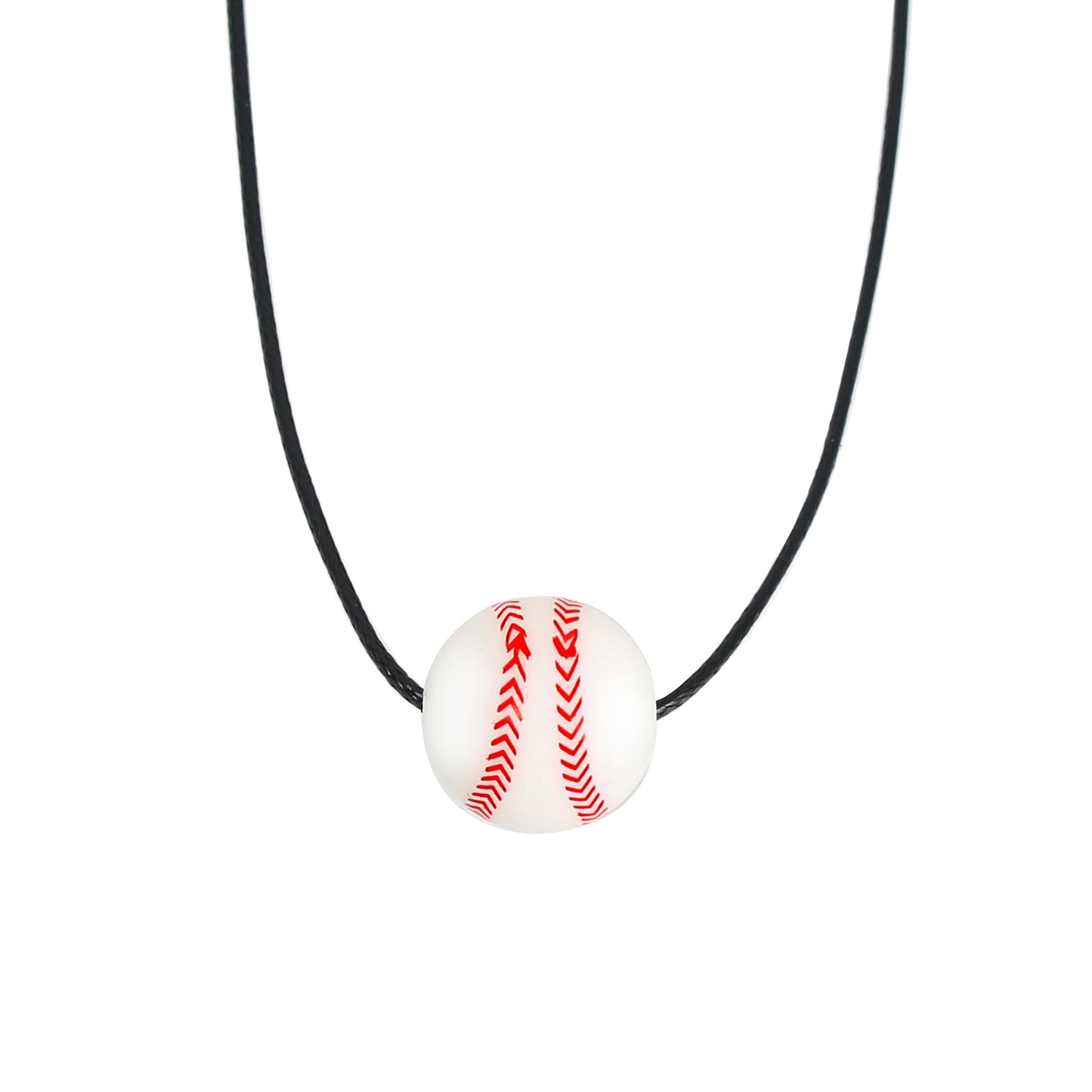 Women's & Men's Sports Elastic Silicone Basketball Stainless Steel Necklaces