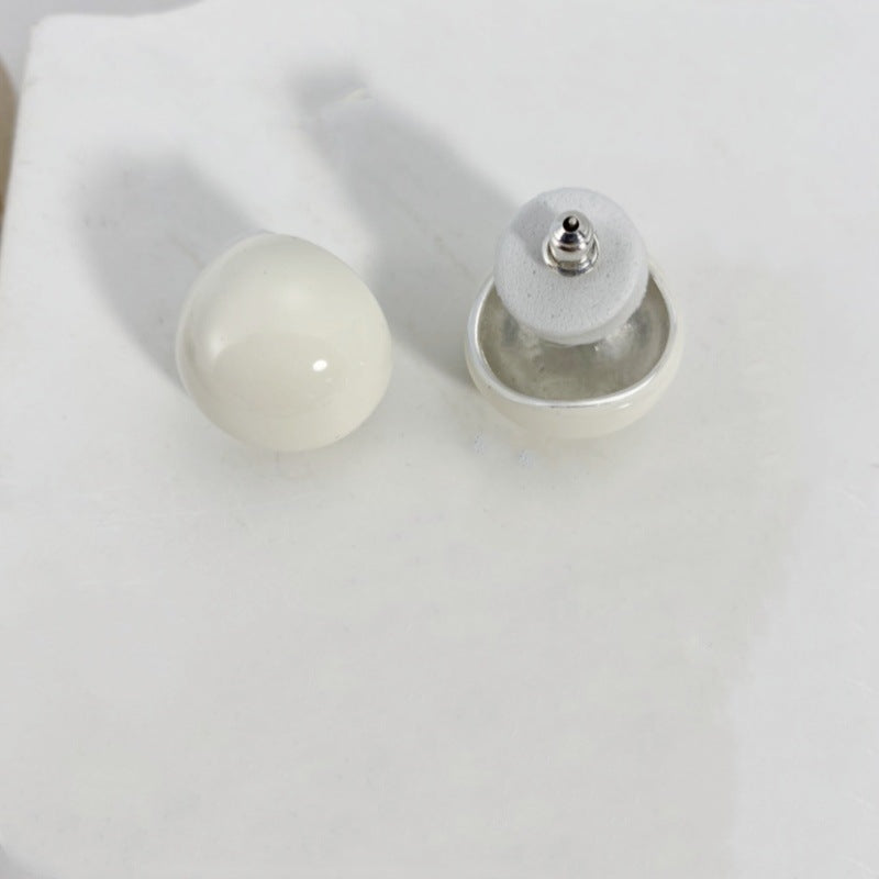 Women's Retro Enamel Drip Glazed Ball Light Earrings