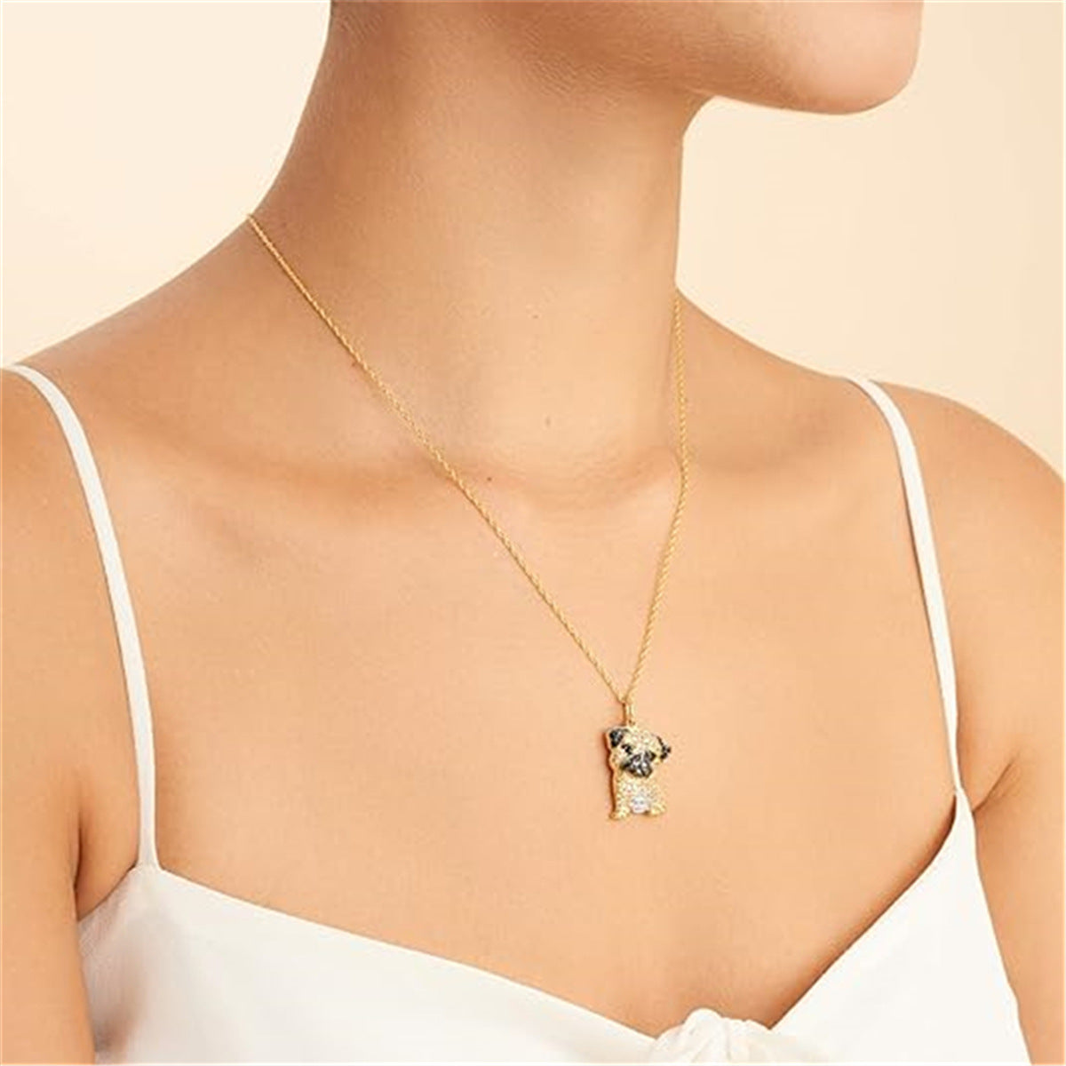 Cute Shy Pug Exquisite Zinc Alloy Die Pendants