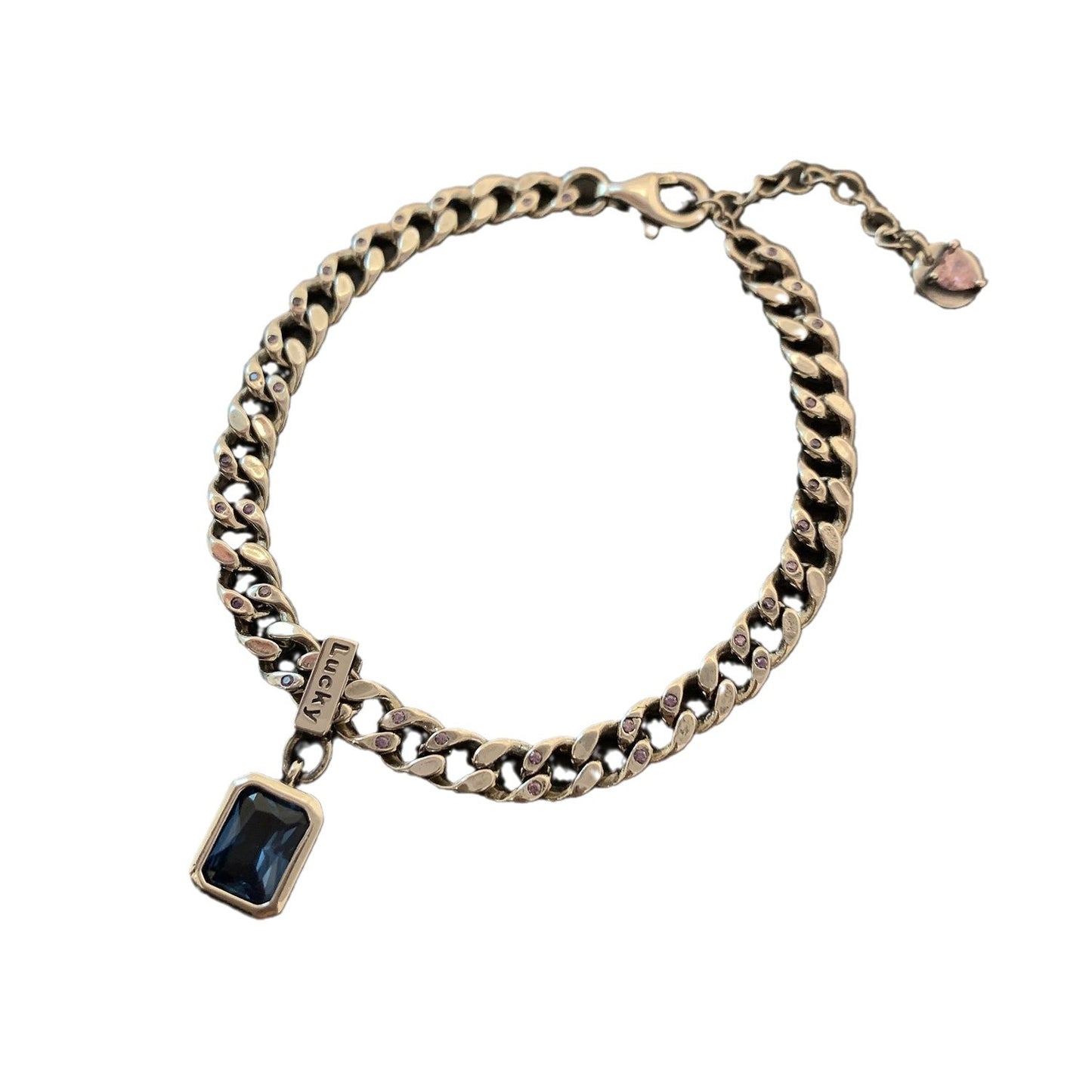 Gulf Navy Blue Zircon Unique Lucky Design Light Bracelet