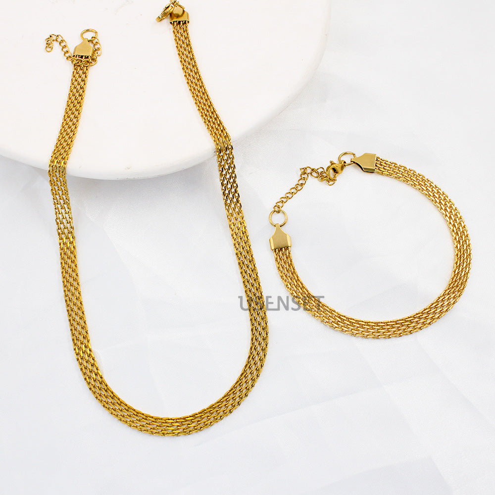 Steel Grinding Chain Tennis Set Vacuum Necklaces