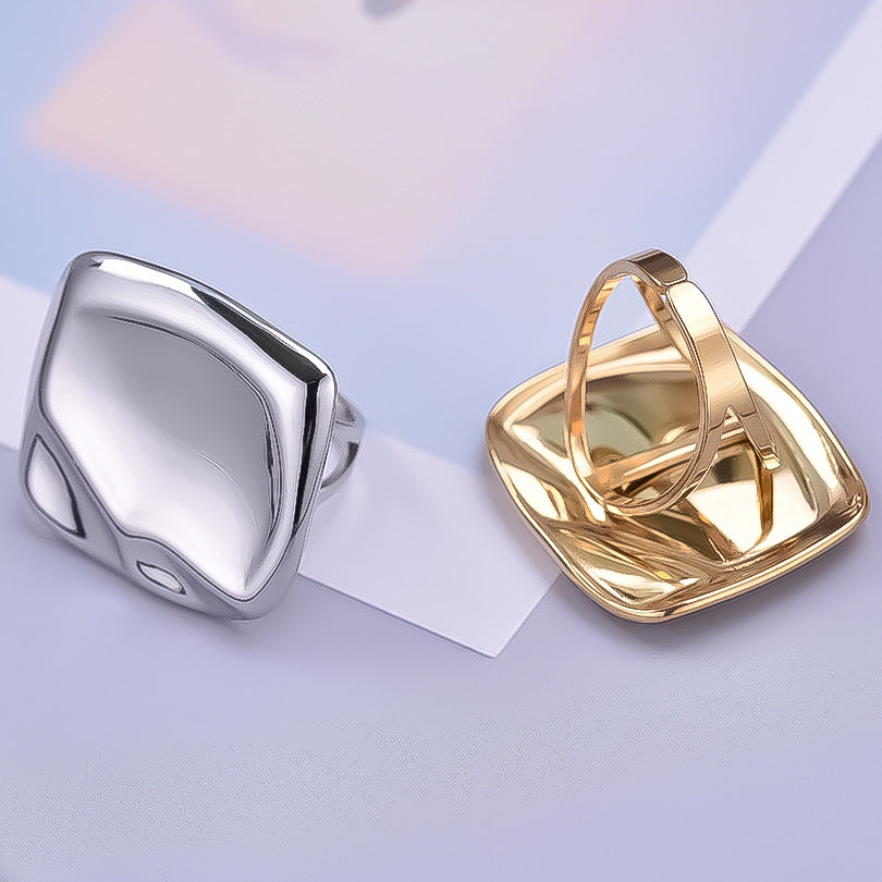 Women's Stainless Steel Fashion Minimalist Square Personalized Cold Rings