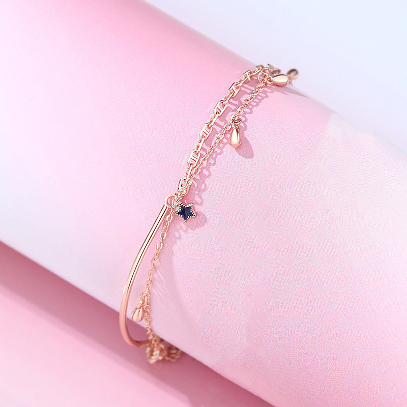 Sterling Sier Female Design Half Hand Bracelets