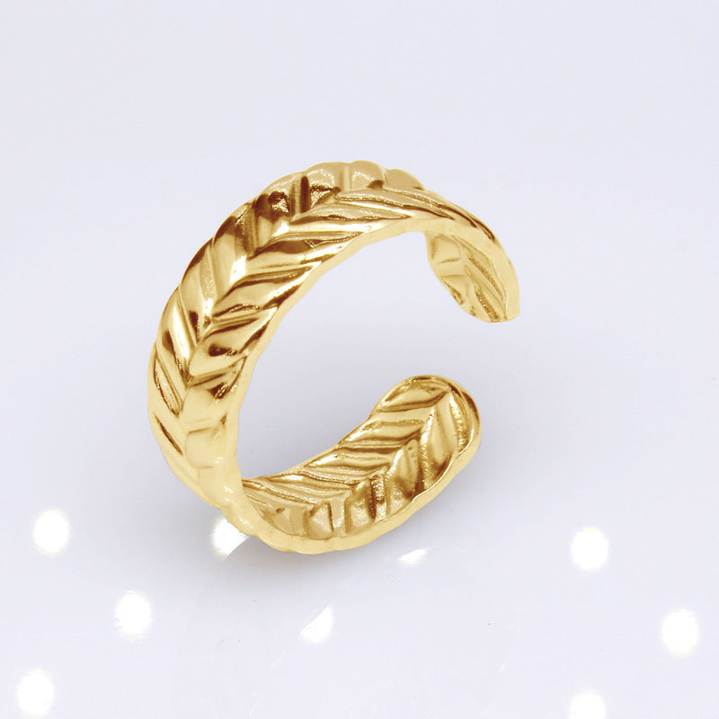 Women's & Men's Open Stainless Steel Type Adjustable Geometric Rings