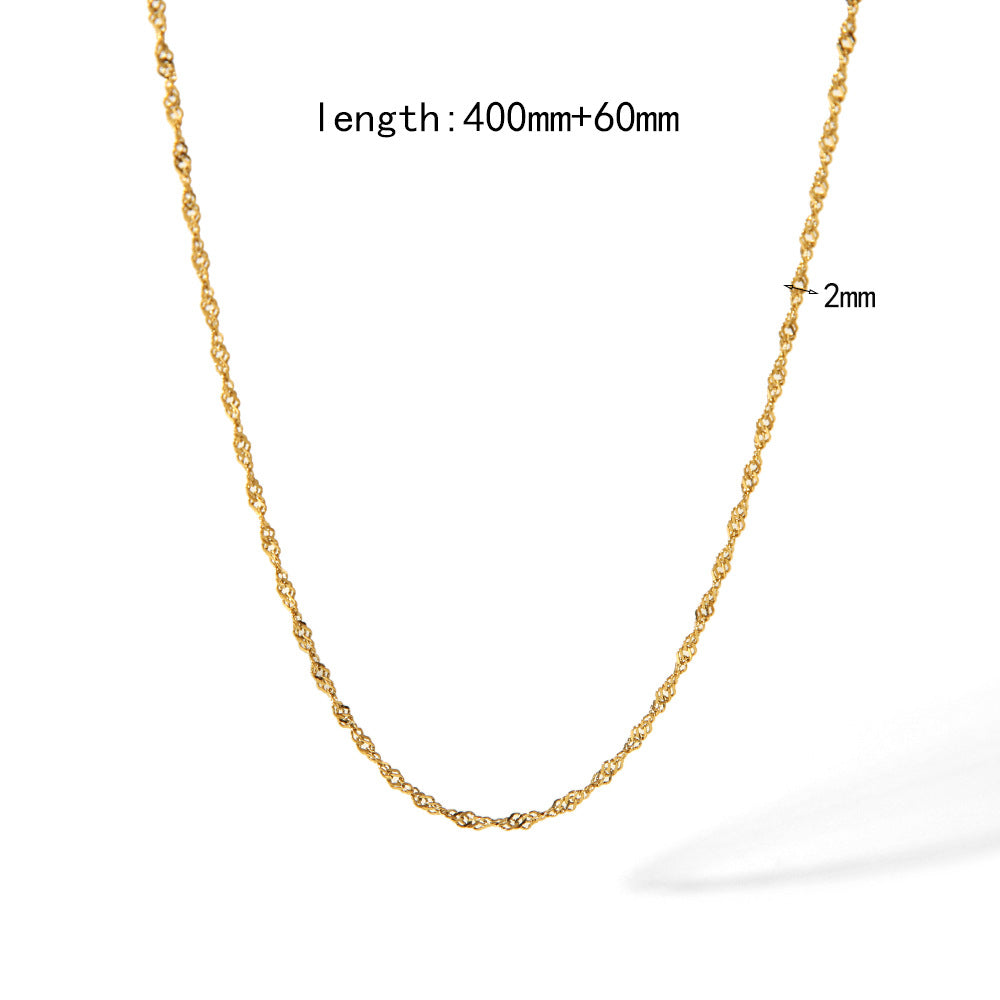 Gold Plating Chain Accessories Stainless Steel Snake Bones Necklaces
