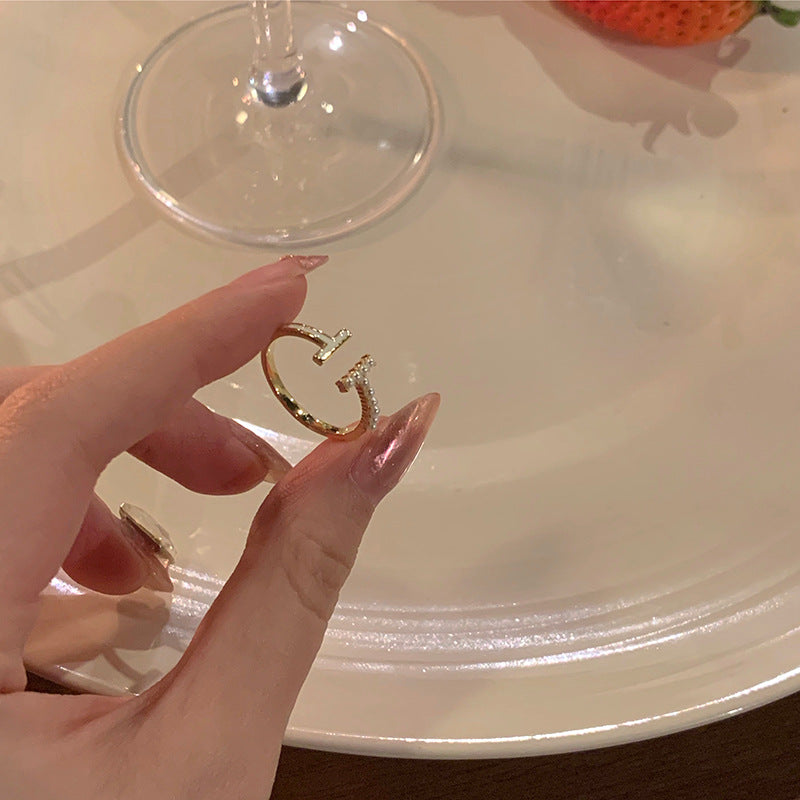 Special Interest Light Luxury Sense Open Fashion Personality Pearl Rings