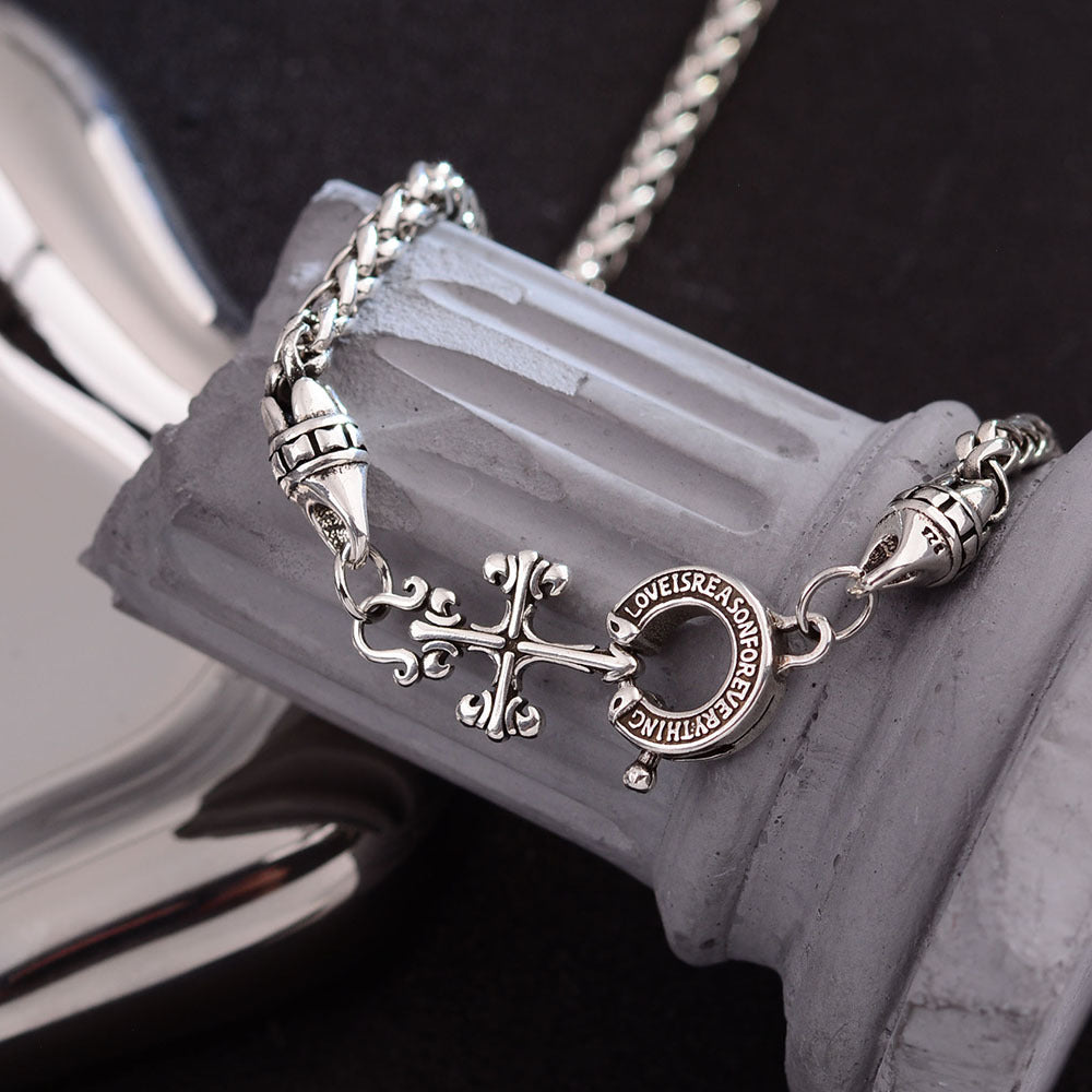 Women's Cross Cuban Link Chain For Temperamental Cold Style Personality Necklaces