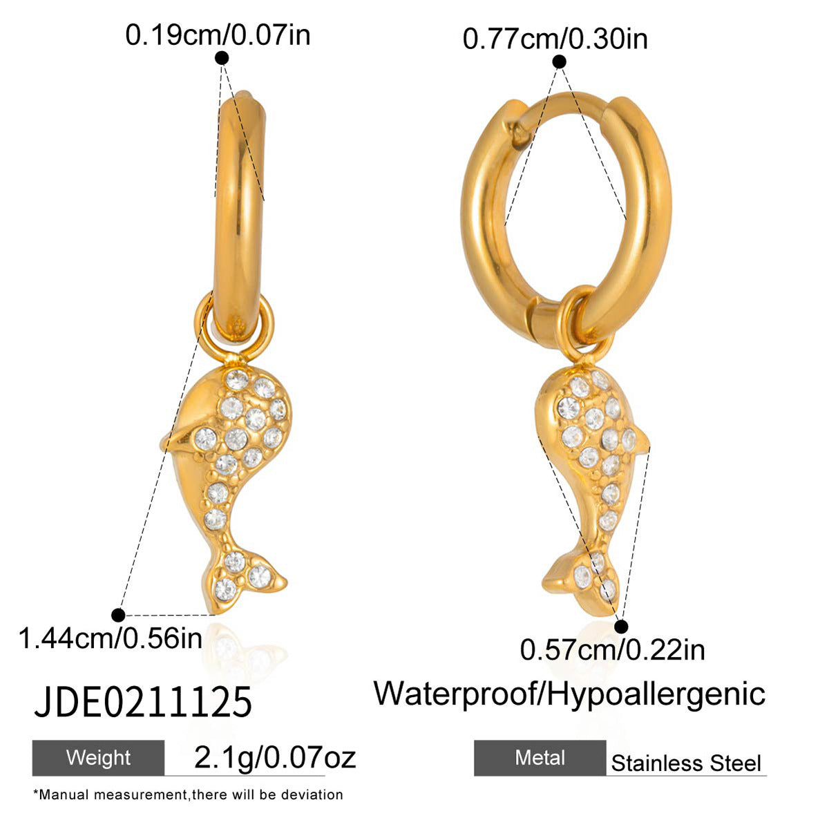 Style Gold Stainless Steel Zircon Marine Light Luxury High Necklace