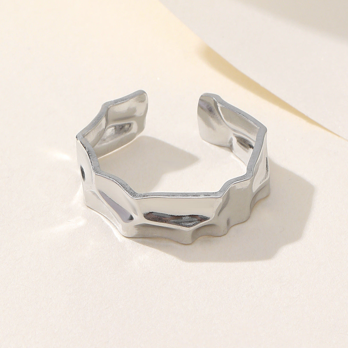 Boyfriend Style Irregular Concave Convex Design Rings