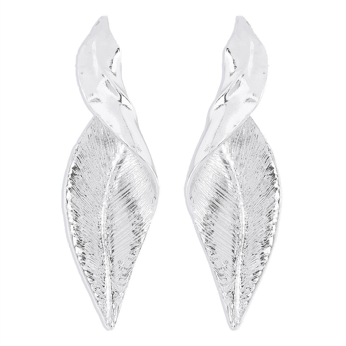 Cold Style Exaggerated Leaf-shaped Design Unique Earrings