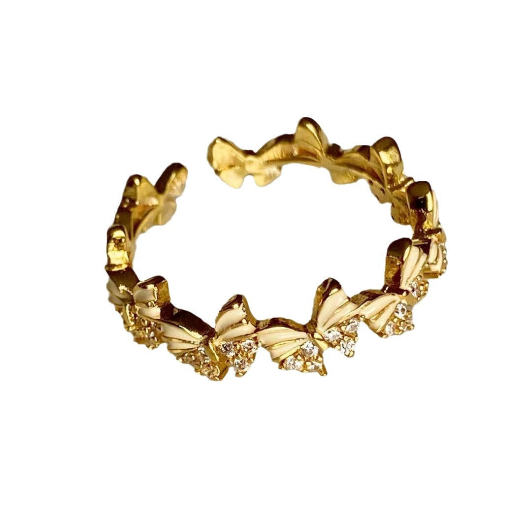 Clover Female Style Niche Advanced Light Rings