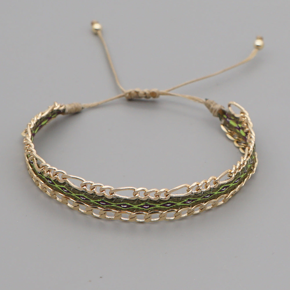 Nepal Retro Ethnic Hand-woven Ribbon Colored Bracelets