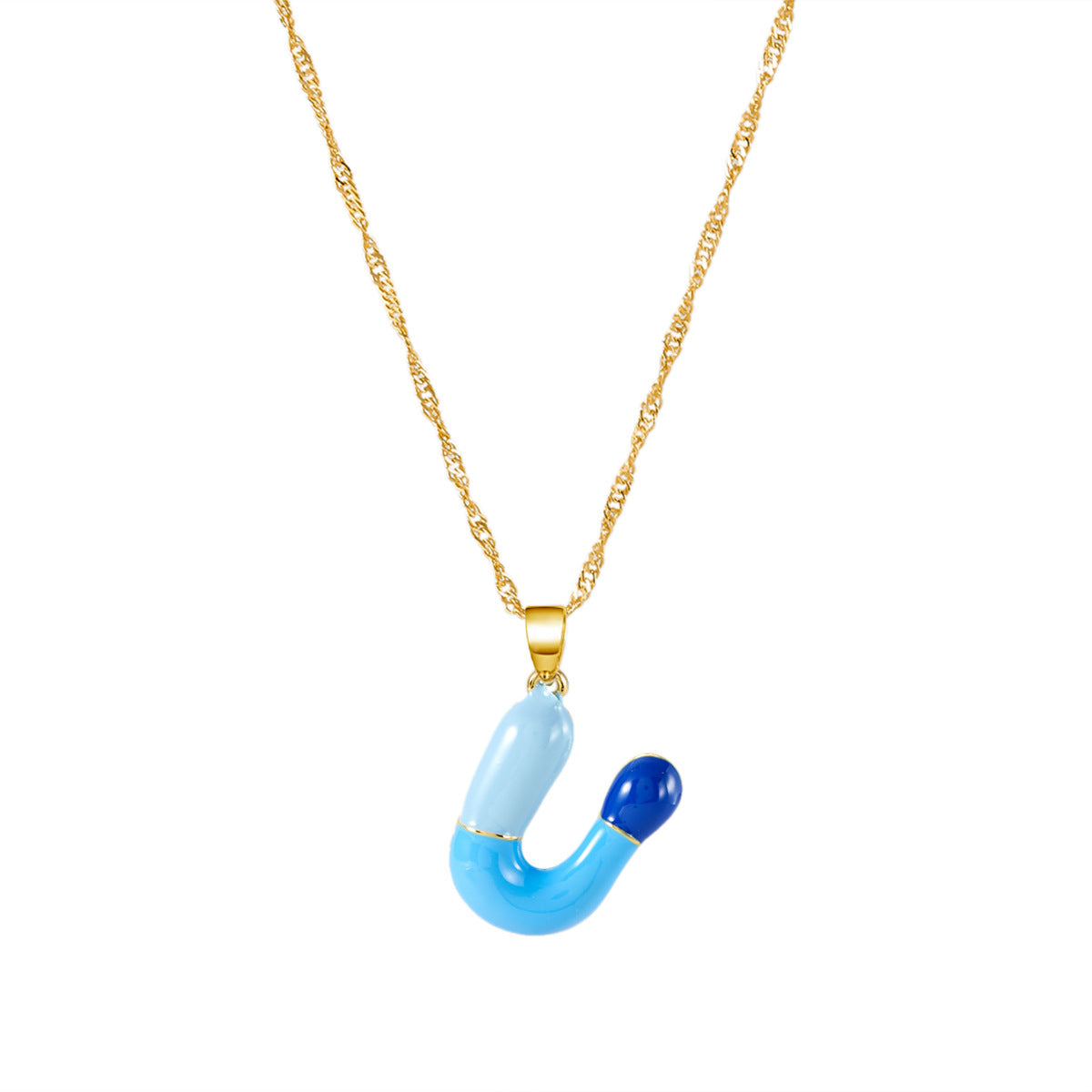 Letter Fashionable Dopamine Color Bubble Clavicle Necklaces