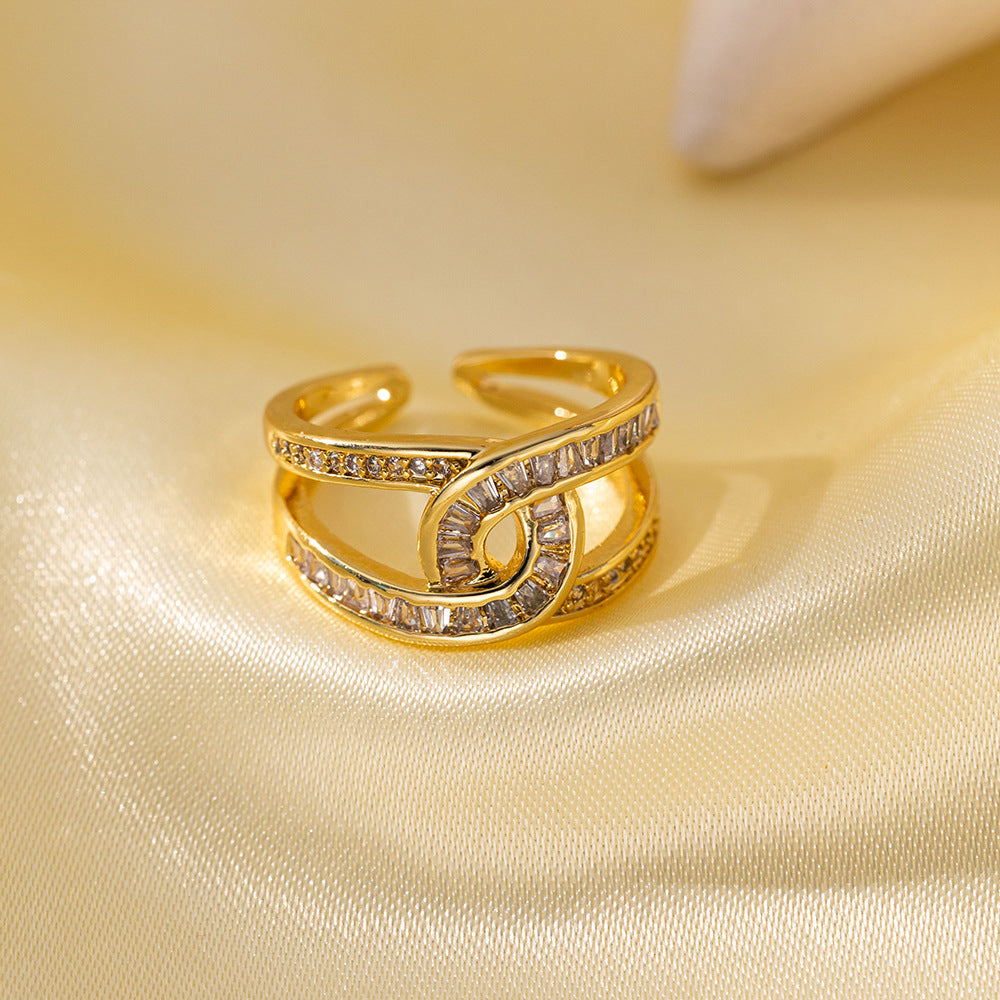 Adjustable Simple Real Gold Electroplated Delicate Super Rings
