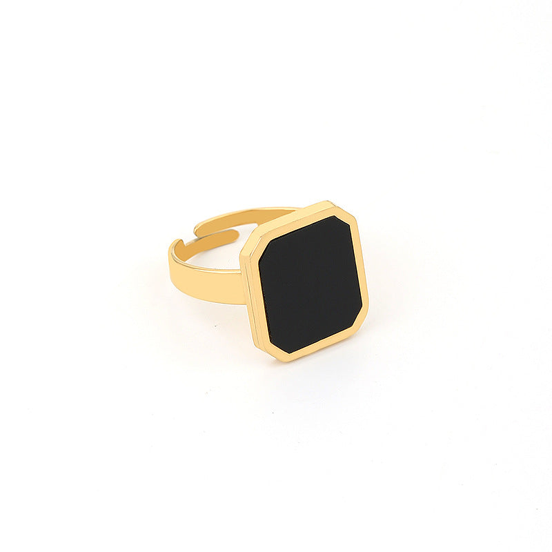 Women's Fashion Simple Stainless Steel Open Geometric Rings