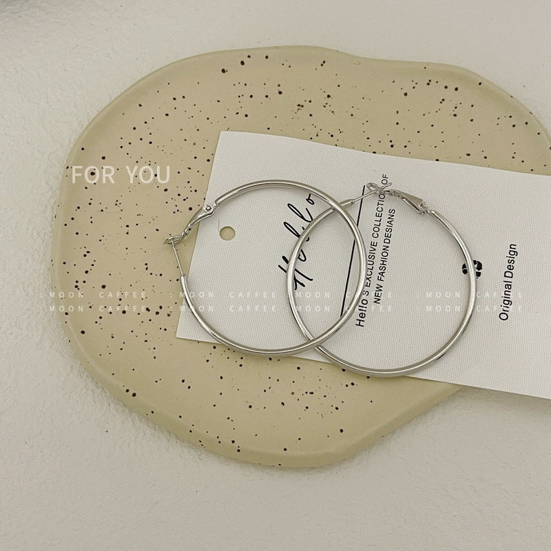 Time Cold Wind Simple Basic Style Earrings