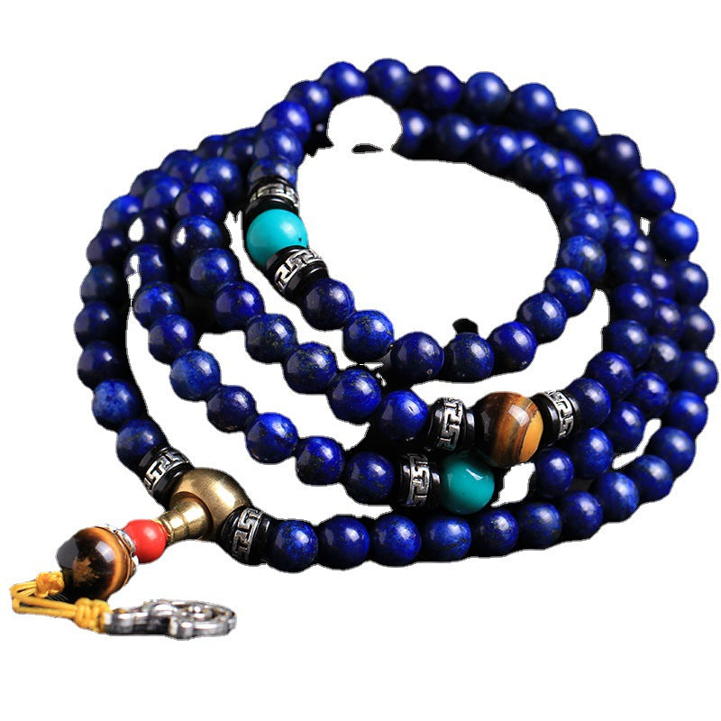 Emperor Natural Lapis Lazuli Crafts Tigereye Couple Bracelet