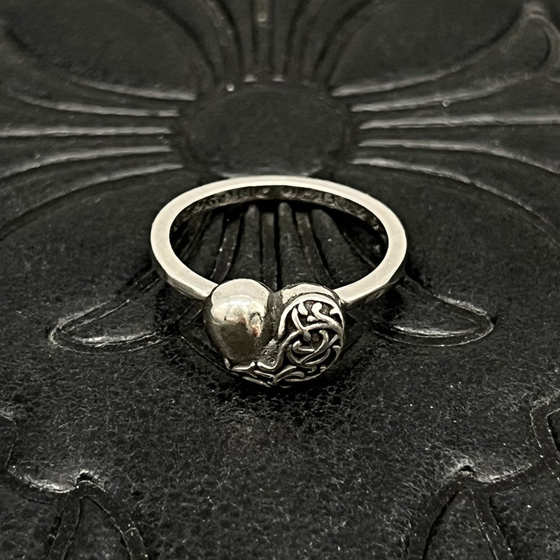 Sier Couple Thin Cross Five-pointed Star Rings
