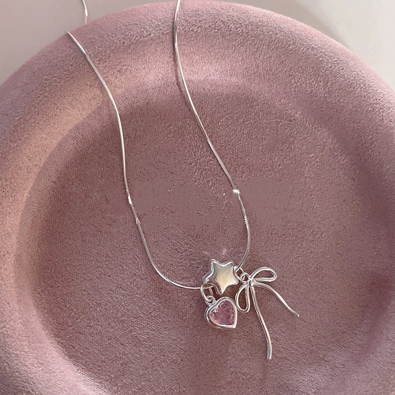 Bow Female Summer Ballet Style Sweet Necklaces