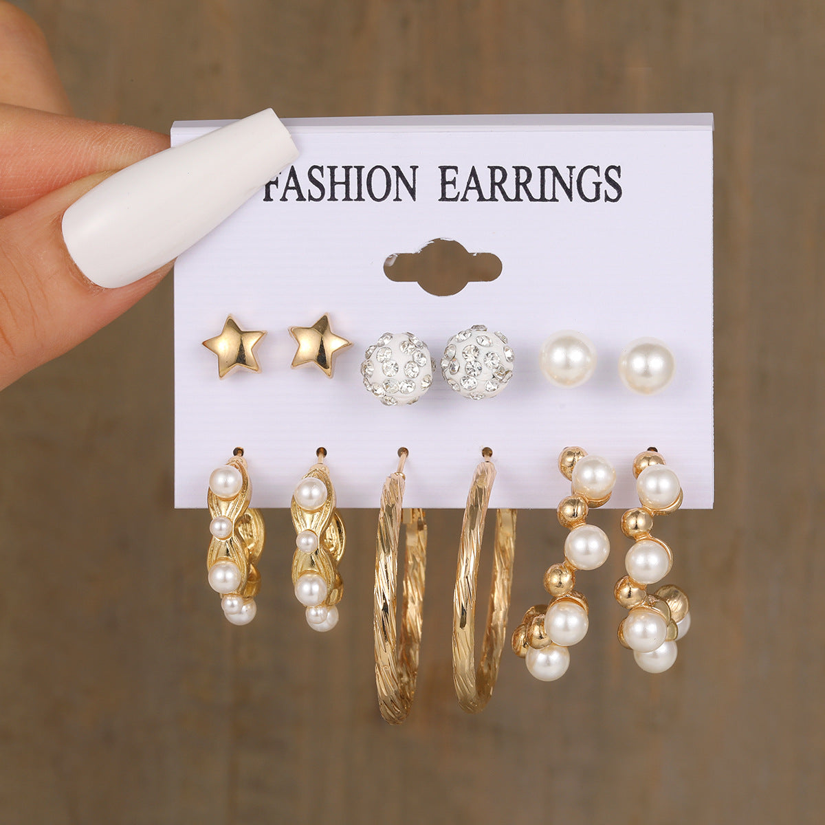 Pearl Creative Tassel Suit Boho Flower Earrings
