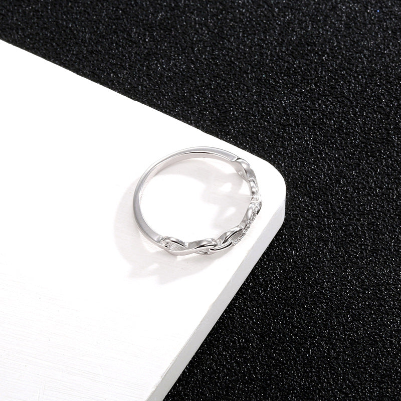 Women's Personalized Small Fresh Micro Inlaid Simple Rings
