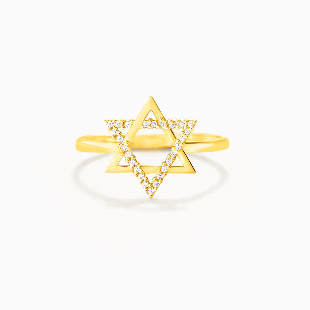 Women's Sterling Sier Hexagonal Mango Simple Fashion Rings