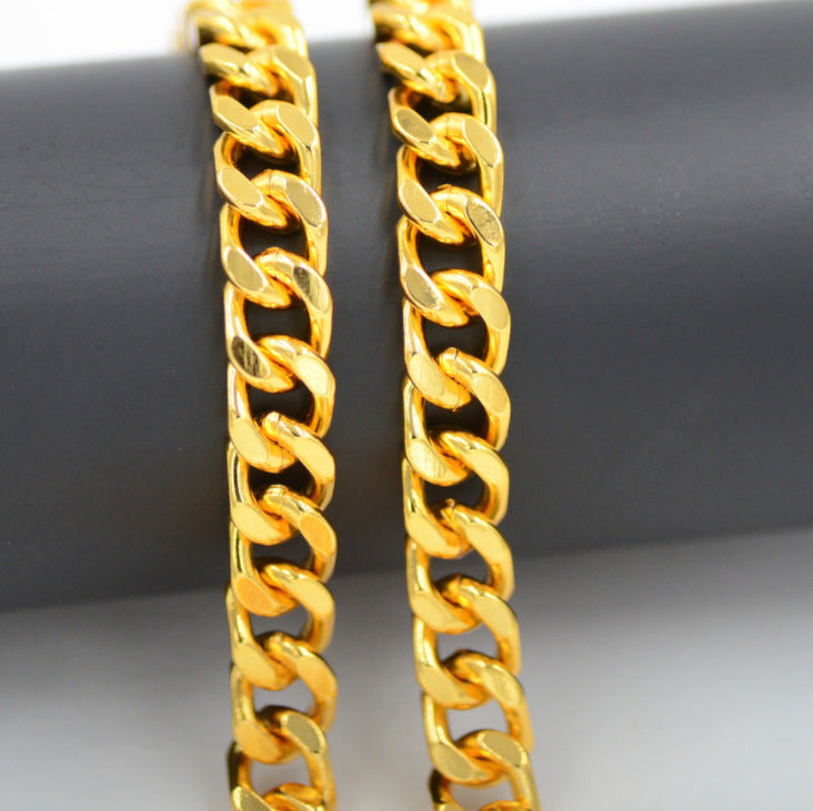 Men's Jewelry Fashion Gold Plated Side Necklaces