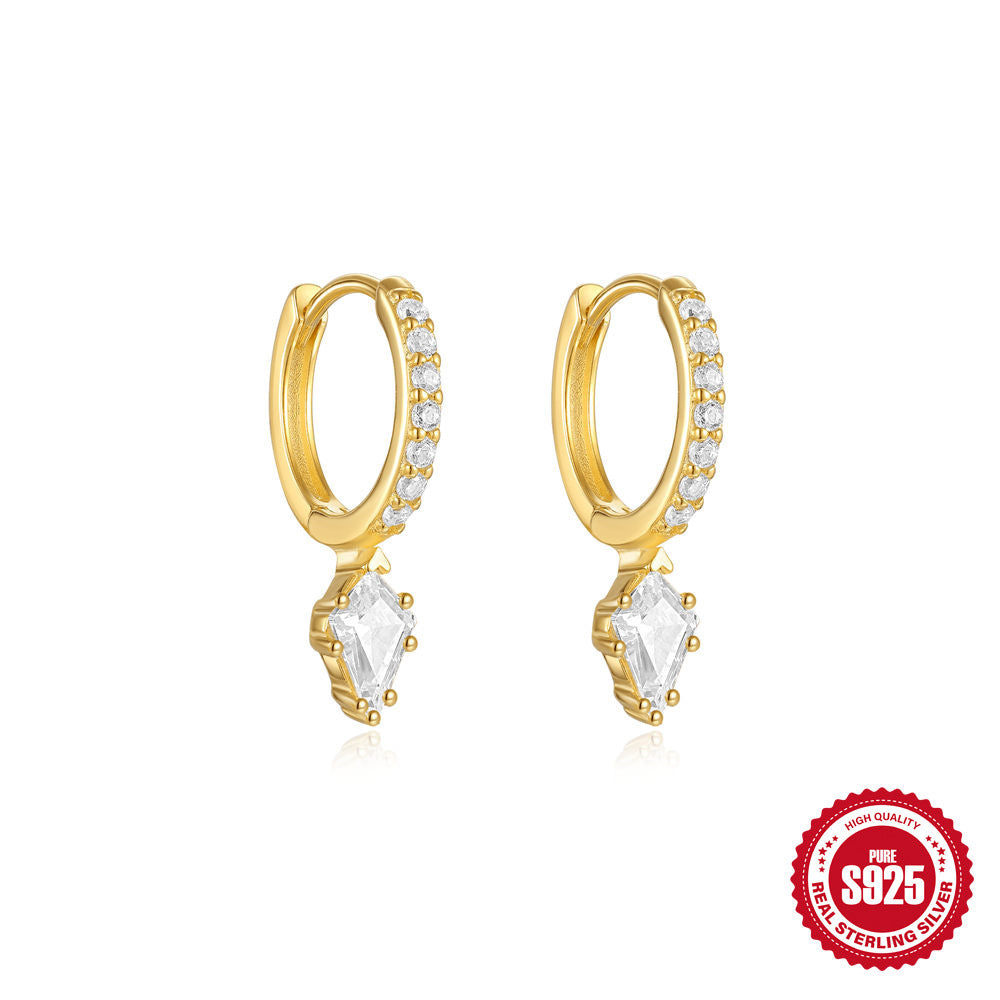 Sterling Sier Diamond Bee Fun Earclip Earrings