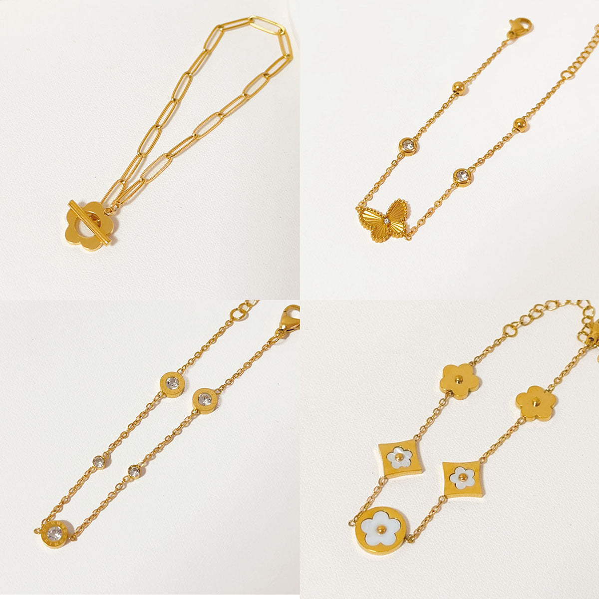 Women's Fashion Design Titanium Steel High-grade Gold Bracelets