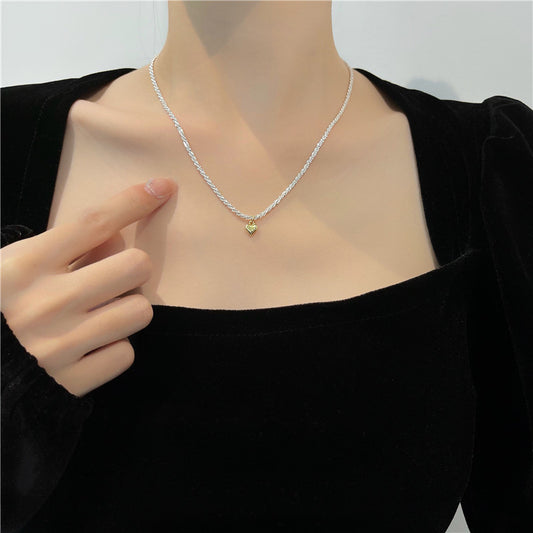 Women's Shiny Trendy Heart Love Clavicle Chain Pendants