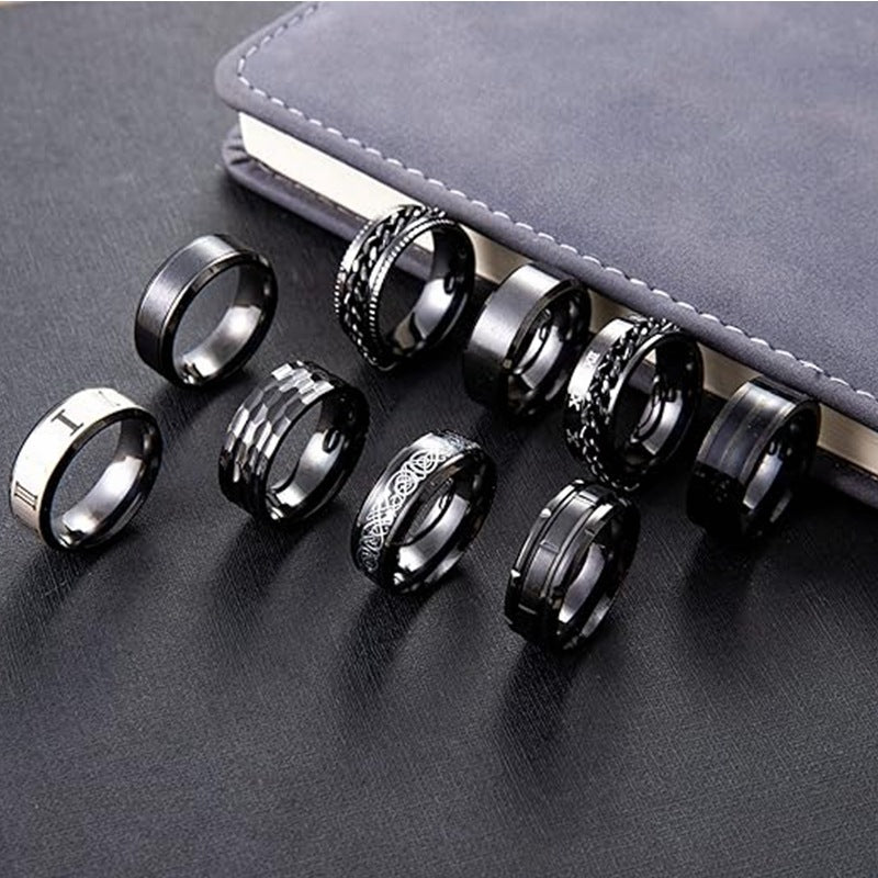 Women's & Men's Stainless Steel For Decompression Anxiety Relief Rings