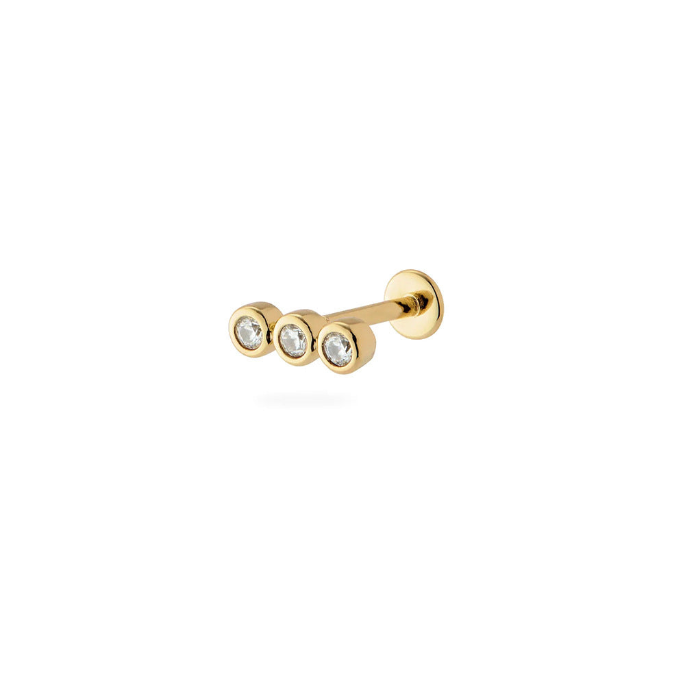Flat Head Push Piercing Thread Cartilage Earrings
