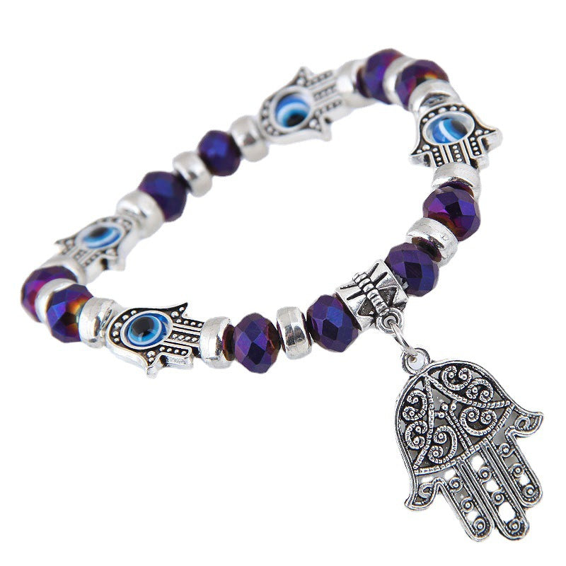 Fashion Eye Fatima Palm Crystal Ornament Bracelets