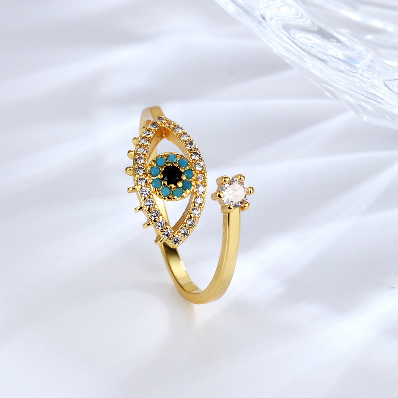Women's Devil's Eye Fashion Simple Blue Index Rings