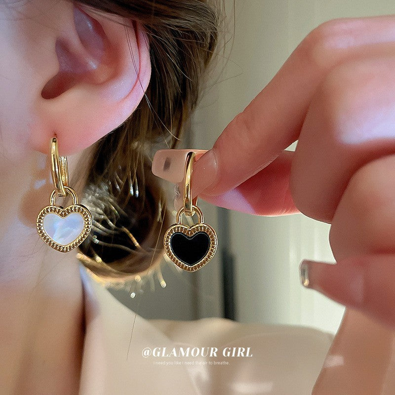 Sier Needle Flower Curved Irregular Pearl Baroque Vintage Earrings